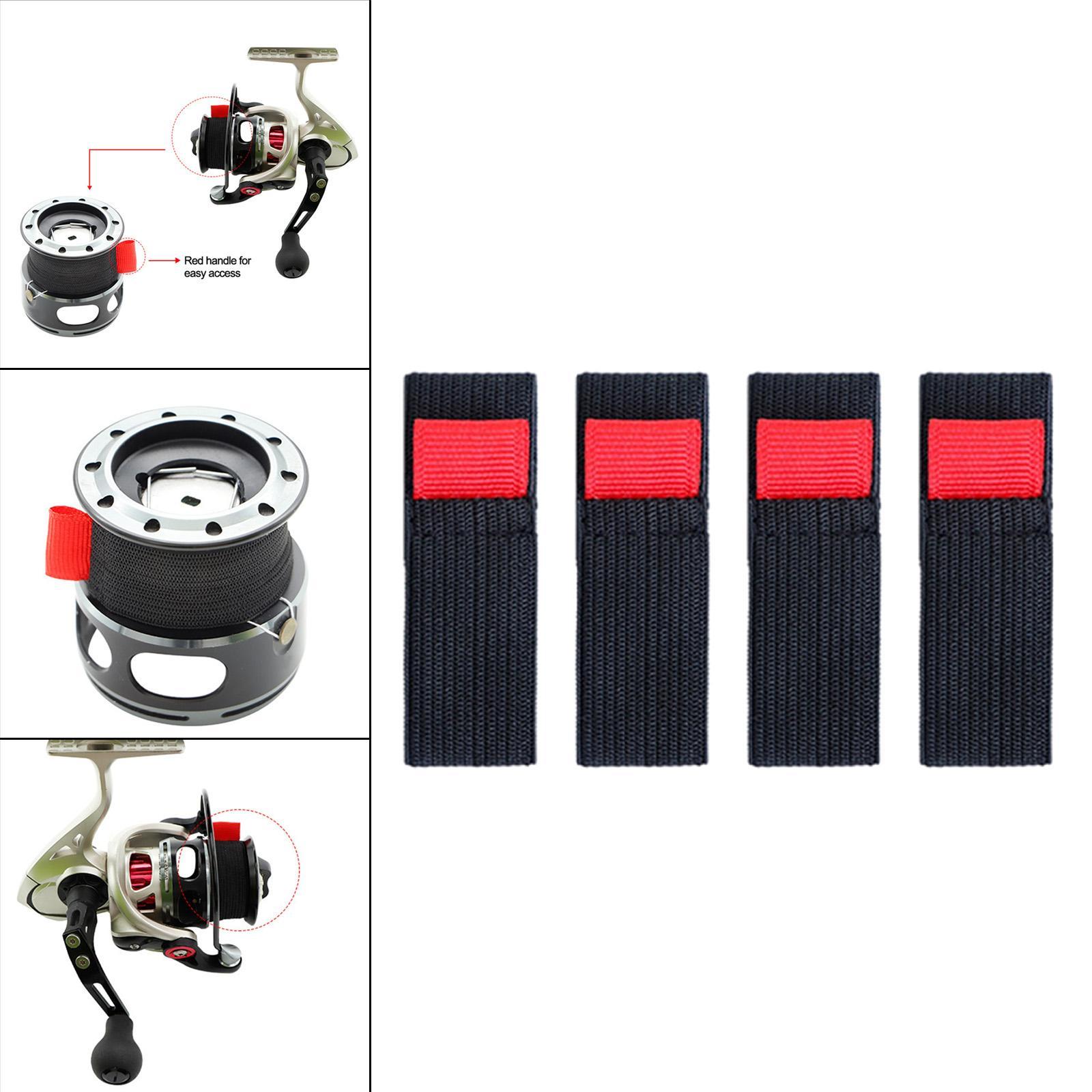 4Pcs Fishing Spool Belt Durable Fishing Tools Elastic Spinning Wheel Reel Protective Belt