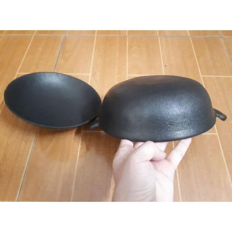 Nồi gang đúc kho cá thịt, nấu cháo lẩu đk 21cm