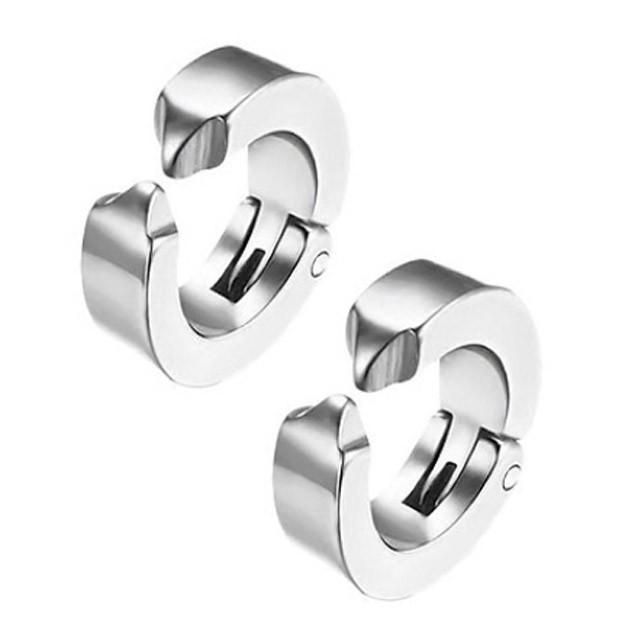 Cặp Bông tai kẹp inox tròn không đen BHBT270