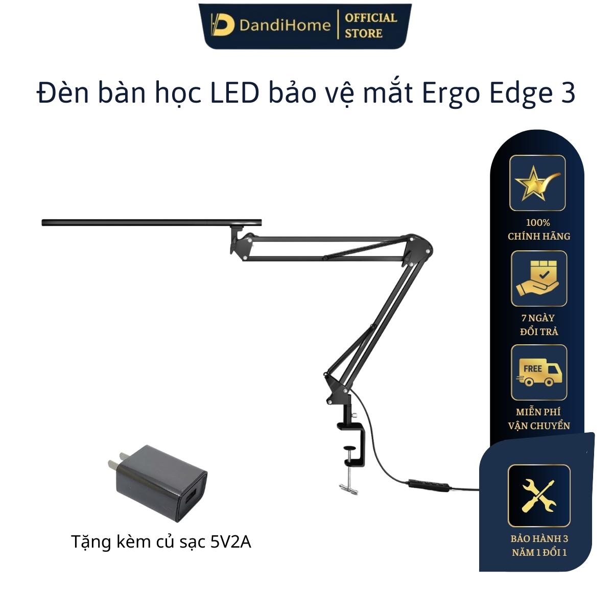 Đèn bàn học bảo vệ mắt DandiHome Ergo Edge chống cận để làm việc, học tập có thể kéo dài và gấp gọn - 3 phiên bản