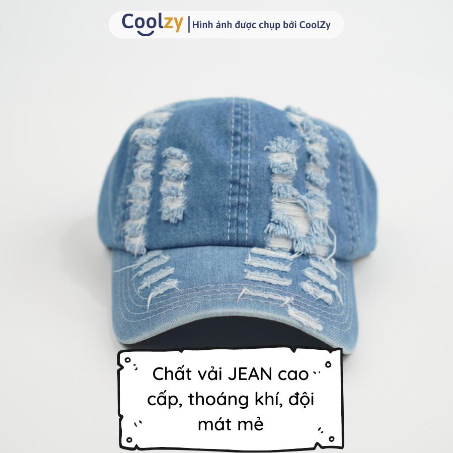 Mũ lưỡi trai ️ Nón kết jean rách chất vải bò cao cấp phong cách Ulzzang form unisex nam nữ N21