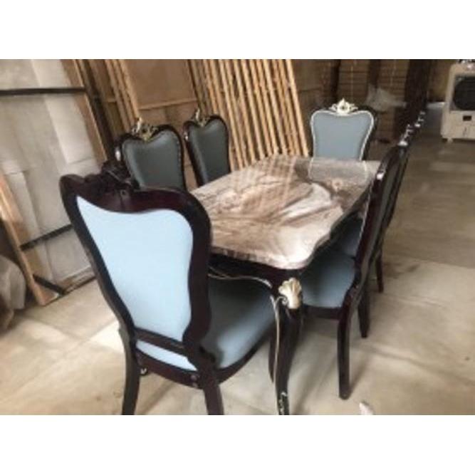 Bàn ghế ăn mặt đá cao cấp 02