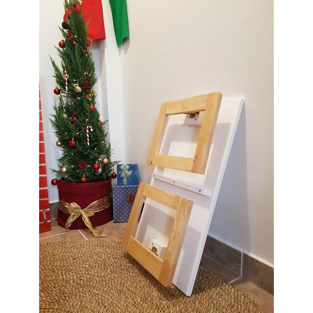 Bàn Trà Sofa Kiểu Dáng Nhật Bản Màu Gỗ Phối Trắng Độc Đáo