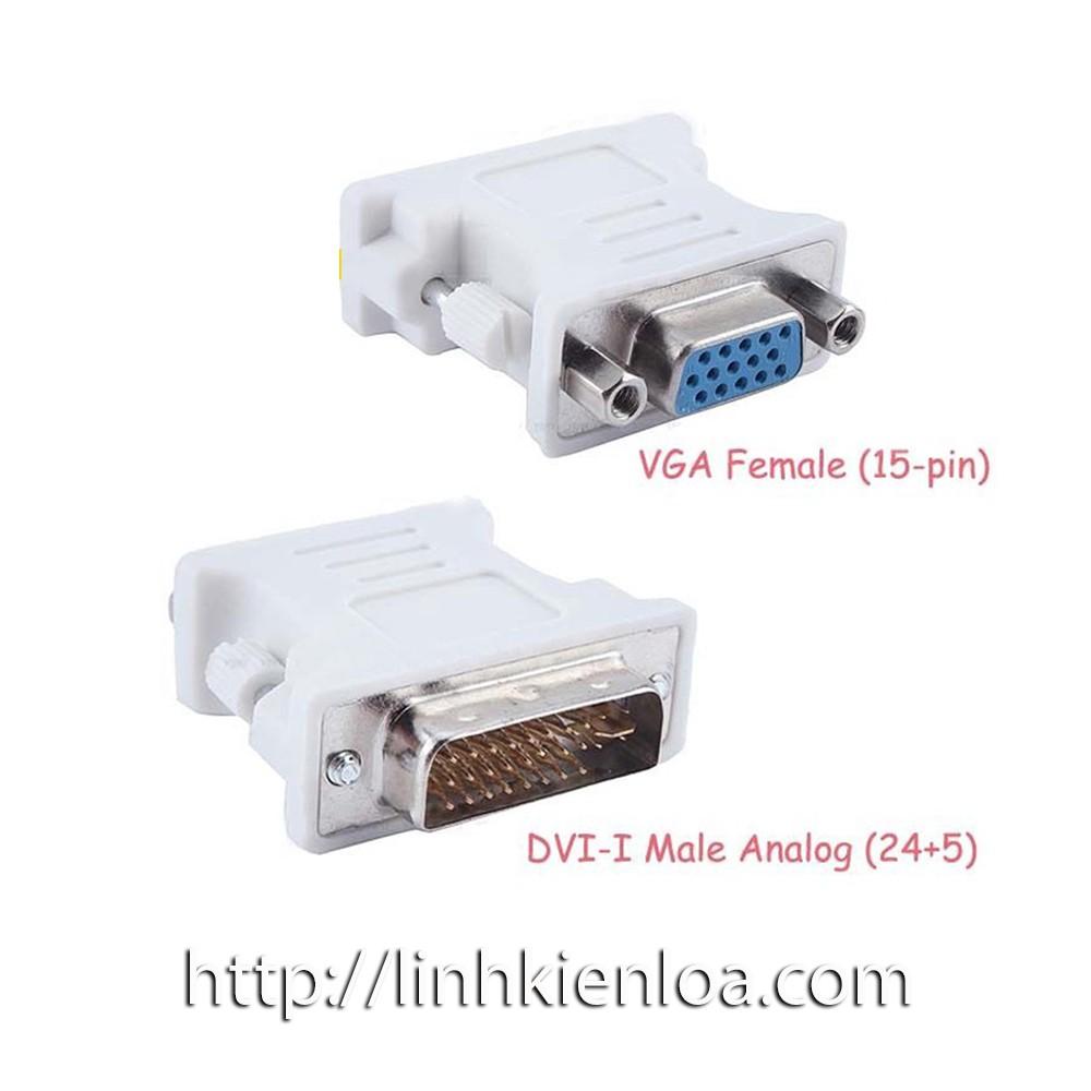 Jack chuyển DVI 24+5 sang VGA – Đầu chuyển DVI 24+5 sang VGA