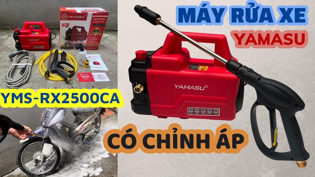 MÁY XỊT RỬA ÁP LỰC CAO CHỈNH ÁP 2500W YMS-RX2500CA  YAMASU - HÀNG CHÍNH HÃNG