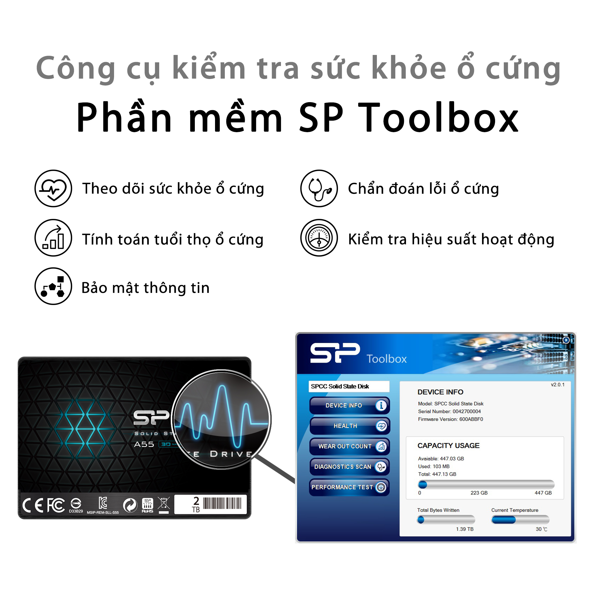 Ổ cứng Silicon Power SSD SATA III A55 2.5