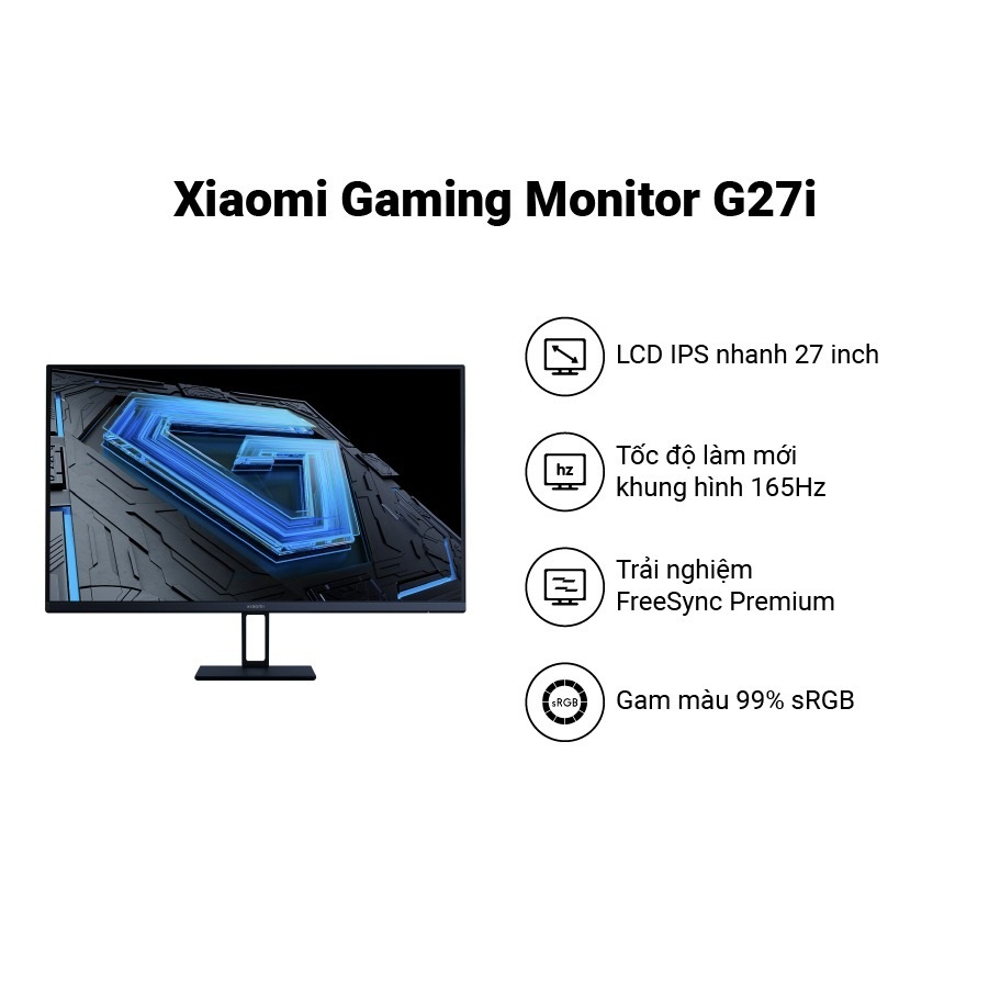 Màn hình gaming Xiaomi 27inch G27i P27FBB-RGGL (FHD/165Hz/1ms/IPS) - Hàng Chính Hãng