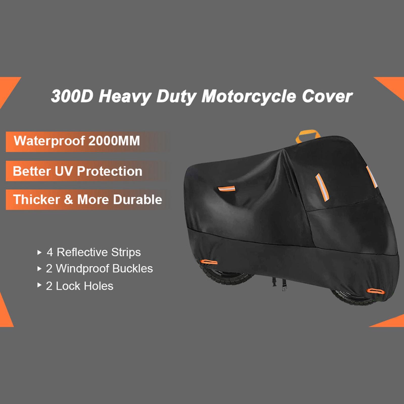 210D Motorcycle Cover Windproof Buckles Protective Motorbike Cover