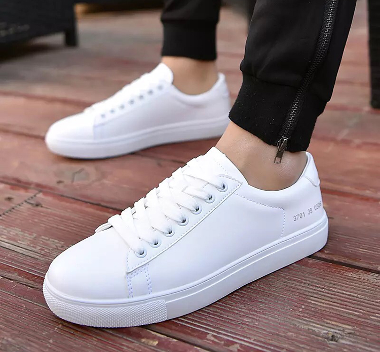 Giày Sneaker Unisex Cặp Đôi Nam Nữ Đế Bằng Gót Chữ Số Hapu