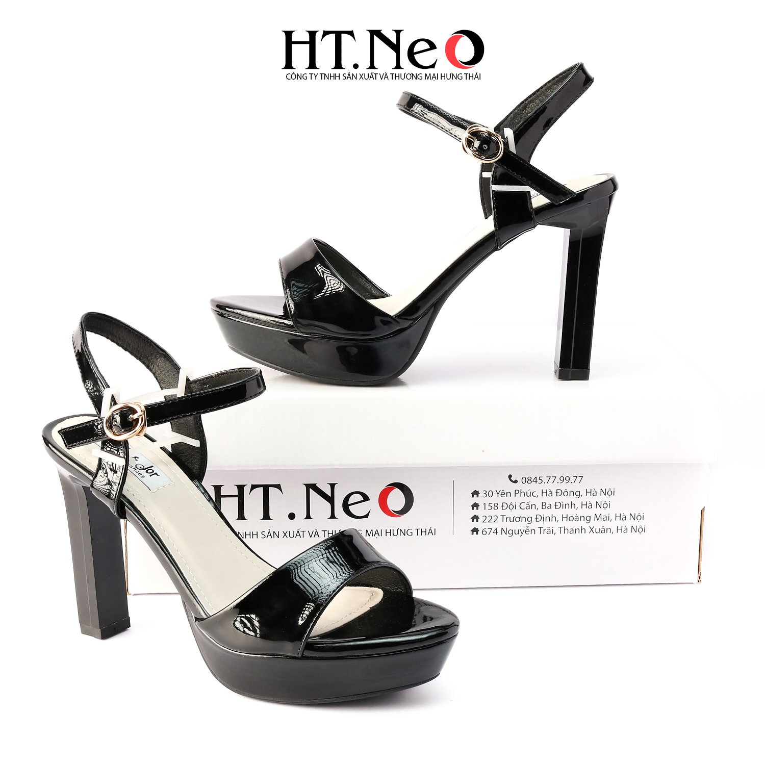 Sandal nữ 11p chất liệu da bóng cao cấp trơn thiết kế đơn giản, trẻ trung sdn126