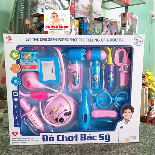 Đồ Chơi Hướng Nghiệp Bé Tập Làm Bác Sỹ, Hộp Bác Sỹ 12 Chi Tiết Bằng Nhựa Nguyên Sinh