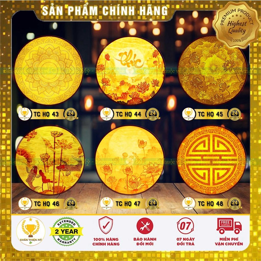 Đèn thờ hào quang trúc chỉ in tròn_M4348