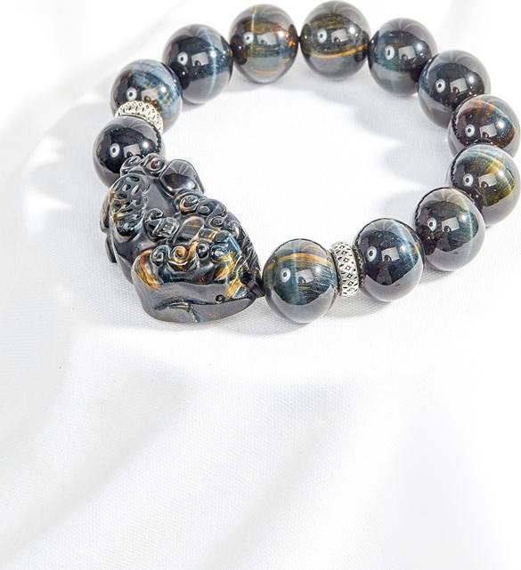 Vòng đá mắt hổ phối tỳ hưu Ngọc Quý Gemstones