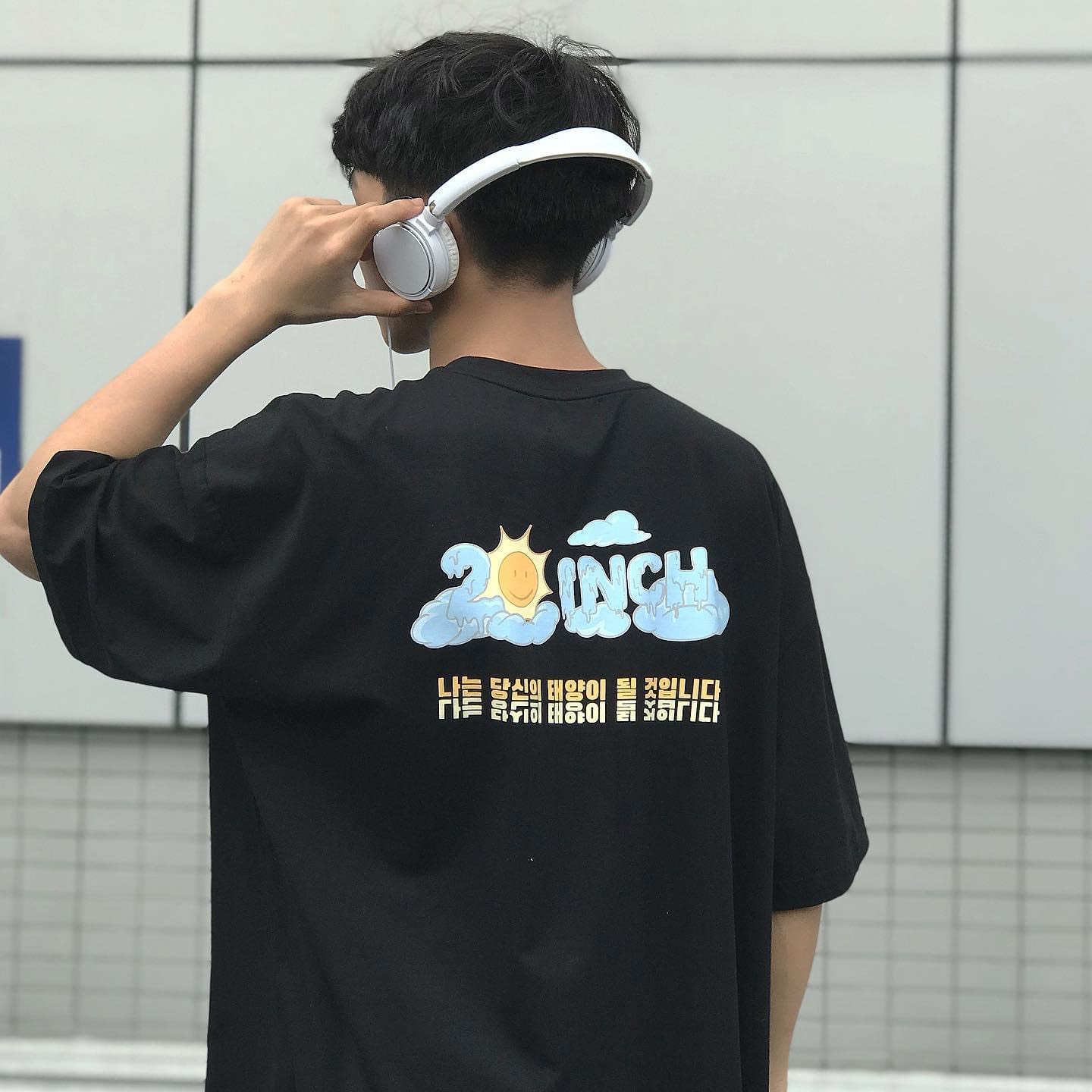 Áo Thun Nữ Tay Lỡ - Áo Phông Nam Nữ Form Rộng Freesize Vải Chất Cotton Mịn Mát Kita Unisex - Mẫu 20 INCH