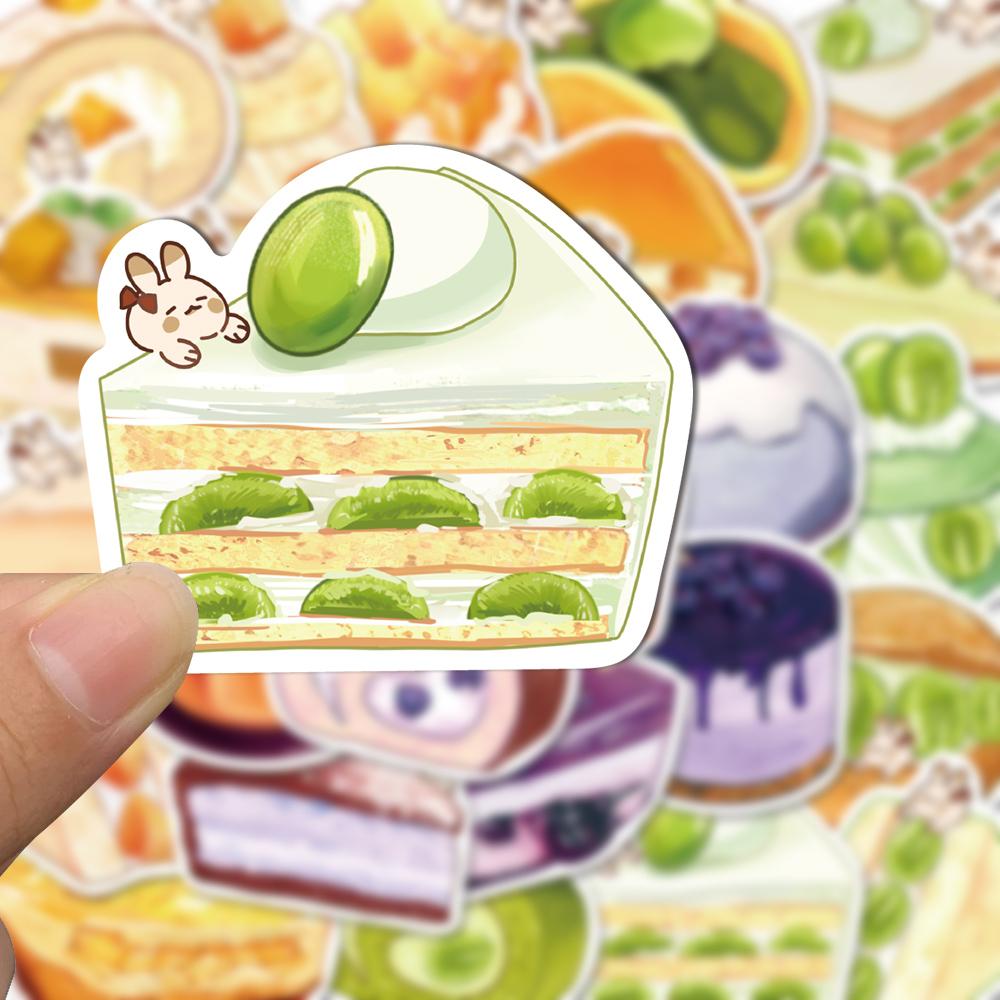Sticker bánh ngọt chibi hoạt hình cute trang trí mũ bảo hiểm,guitar,ukulele,điện thoại,sổ tay,laptop-mẫu S23
