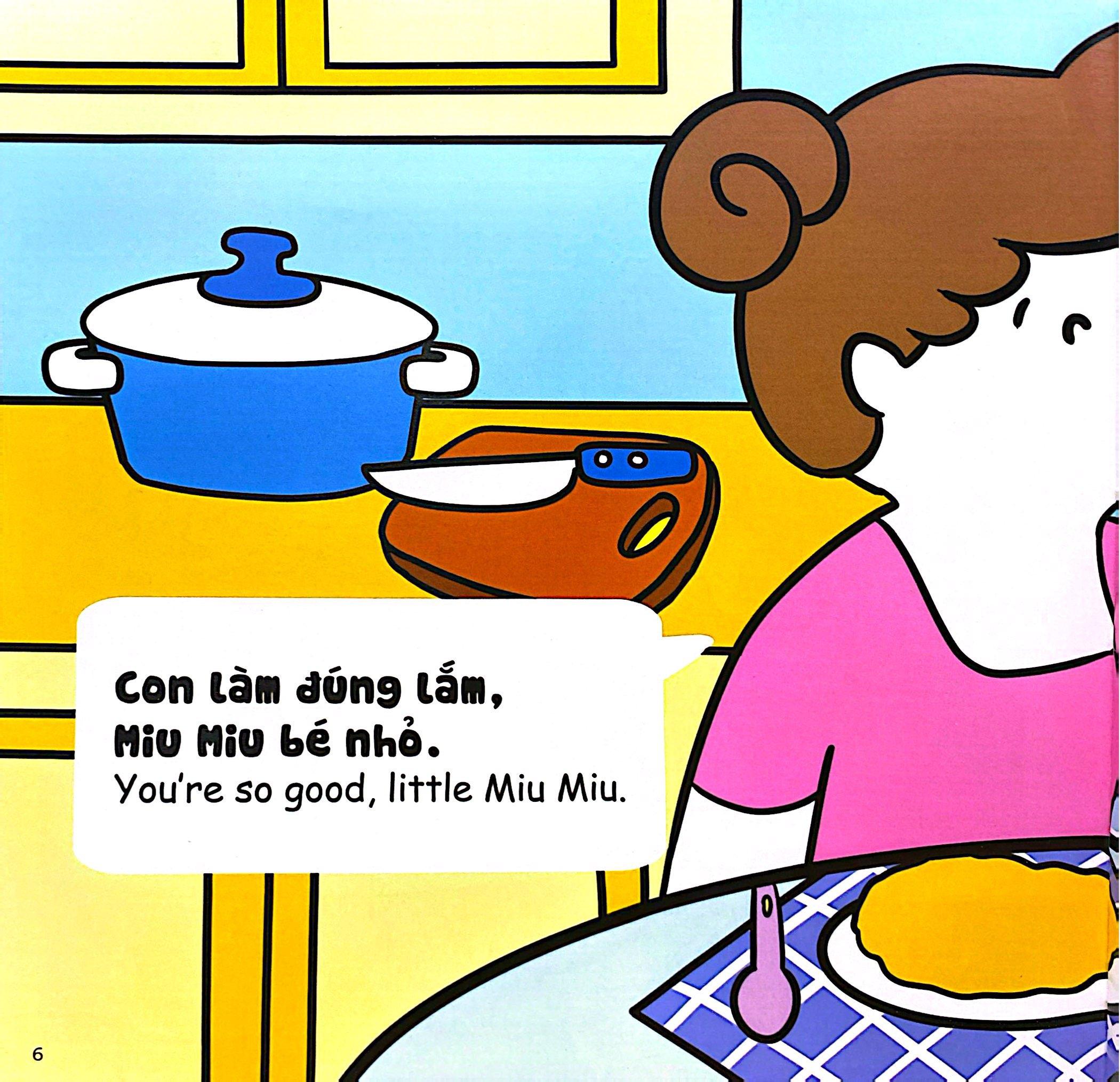 Sách - Ehon Kĩ Năng Sống - Miu Bé Nhỏ Học Cách Ứng Xử - Tập 45 - Miu Miu Ý Tứ