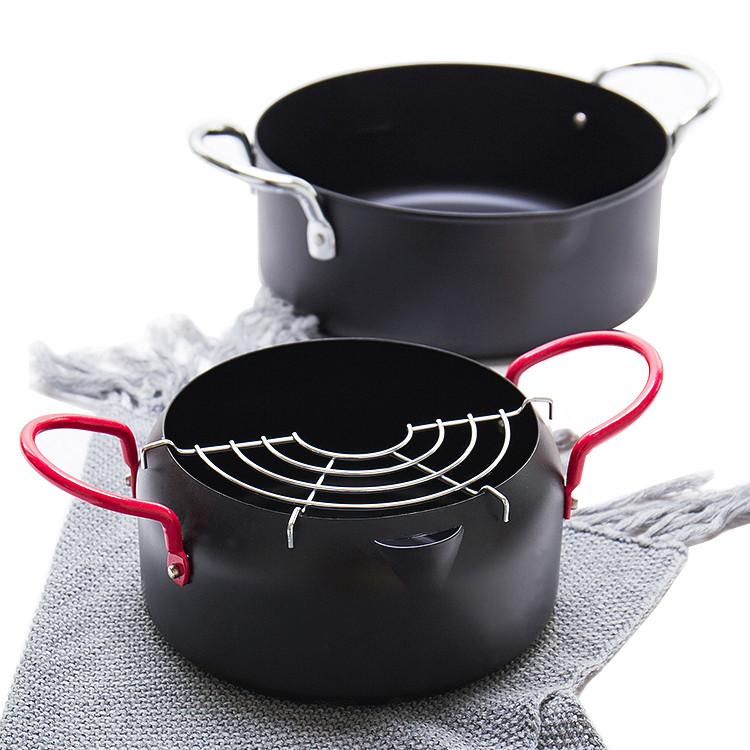 Nồi Chiên Kèm Khay Hứng Ráo Dầu Đa Năng Cao Cấp Thích Hợp Moị Loại Bếp - Size 18Cm - Loại Tốt