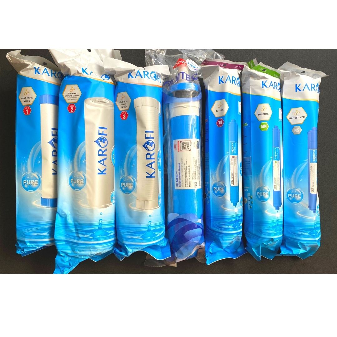 Combo 7 lõi lọc nước dành cho máy lọc Karofi 7 cấp