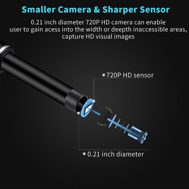 Camera nội soi lấy ráy tai Ear003 có đèn led hỗ trợ smartphone android và máy tính với 3 đầu kết nối USB, mUSB và Type