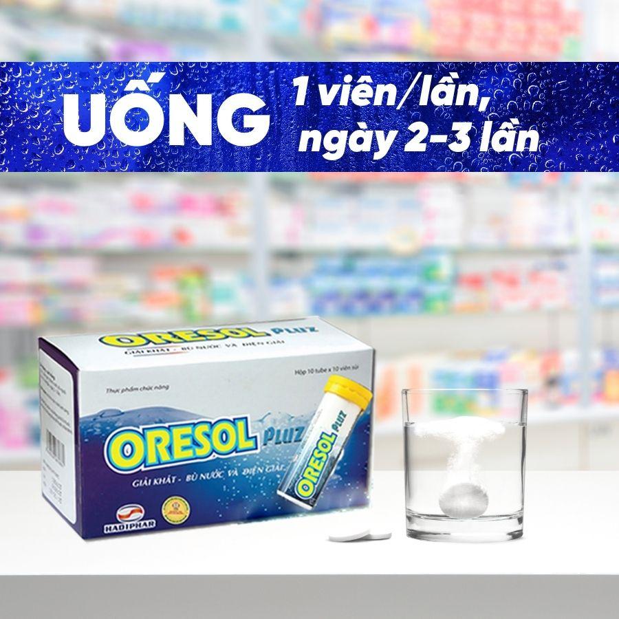 Viên sủi Oresol Pluz tăng cường sức đề kháng, giải khát, bù nước và điện giải