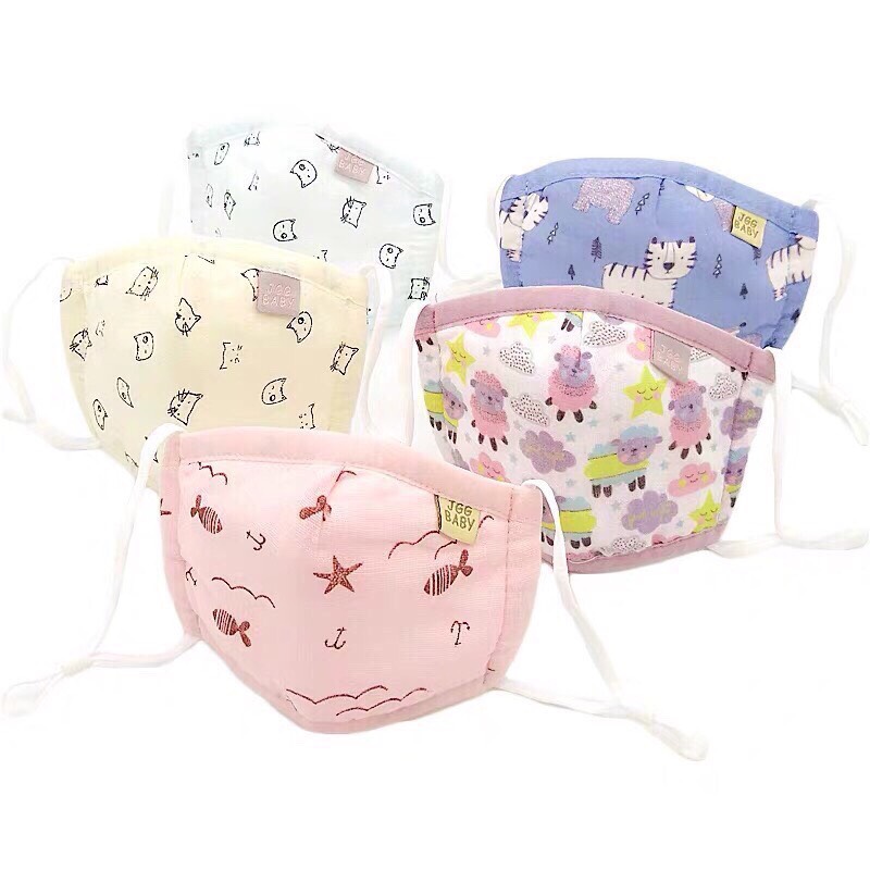 Khẩu Trang Xô 5 Lớp Có Điều Chỉnh Quai Cho Bé 0-5 tuổi