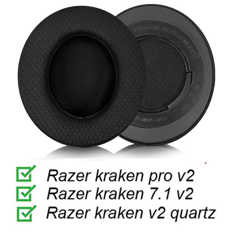 Earpads Ear Pad đệm Buffs cho -Razer Kraken Pro V2 Tai nghe Phụ kiện tương thích với Kraken 7.1 V2 Pro