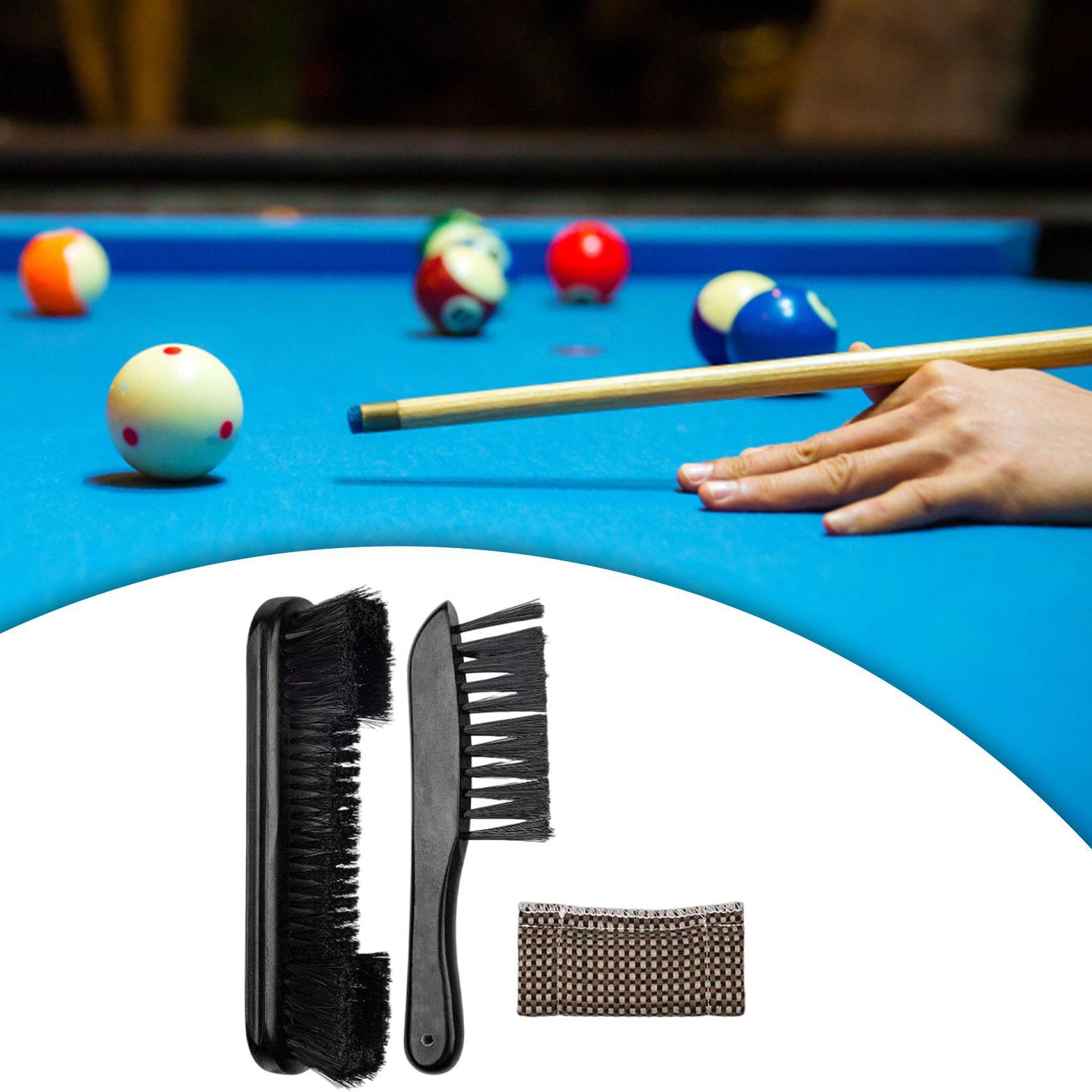 Pool Table Brush Set, Billiards Table Brush Pool Snooker, Portable Cleaning Tool Wood Handle, Nylon Brush for Indoor Outdoor Billiard Accessory