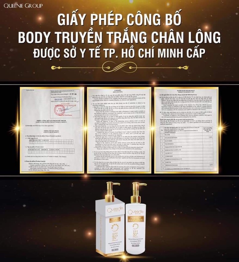 Kem Body Truyền Trắng Chân Lông Queenie Skin - Dưỡng Da Trắng Hồng Tự Nhiên, Chống Nắng, Bảo Vệ Chống Lại Tia UV Hiệu Quả, Ngăn Ngừa Lão Hóa – 300 ML - Hàng Chính Hãng