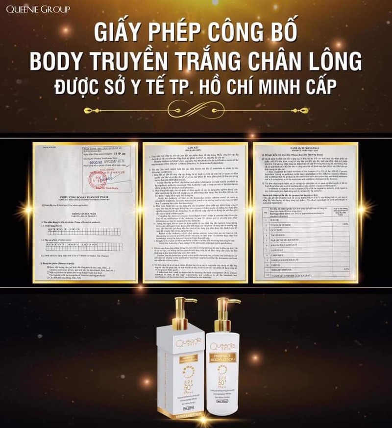 Kem Body Truyền Trắng Chân Lông Queenie Skin - Dưỡng Da Trắng Hồng Tự Nhiên, Chống Nắng, Bảo Vệ Chống Lại Tia UV Hiệu Quả, Ngăn Ngừa Lão Hóa – 300 ML - Hàng Chính Hãng