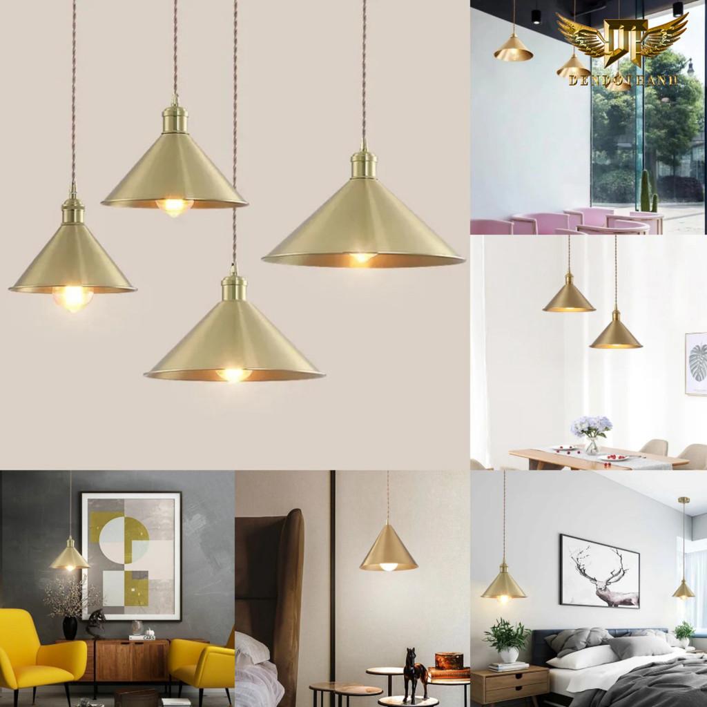 Đèn thả chao mạ đồng decor bàn ăn ,thả phòng ngủ .trang trí quán cafe phong cách hiện đại DDT6576