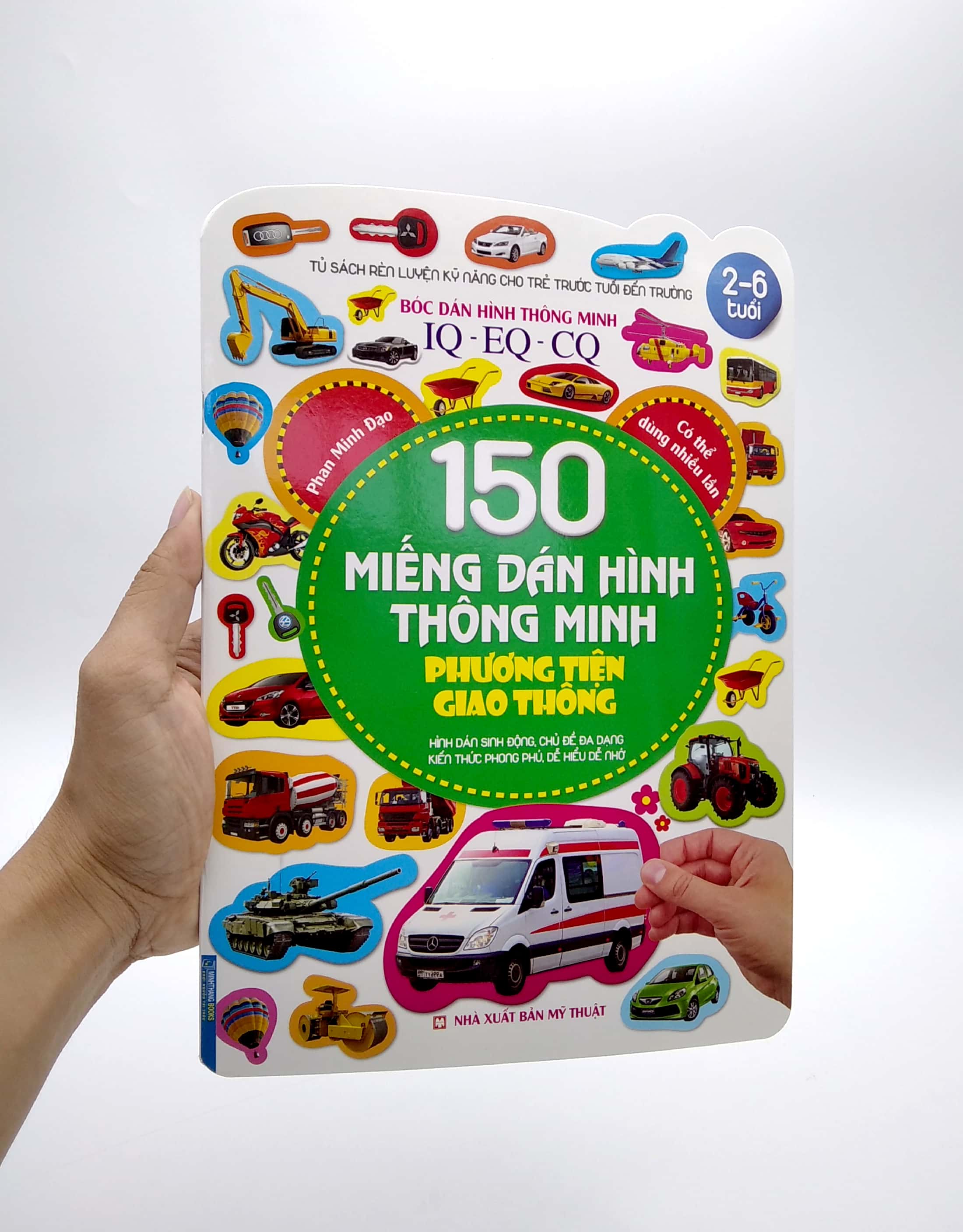 Bóc Dán Hình Thông Minh IQ-EQ-CQ 150 Miếng Dán Hình Thông Minh - Phương Tiện Giao Thông (Tái Bản 2021)