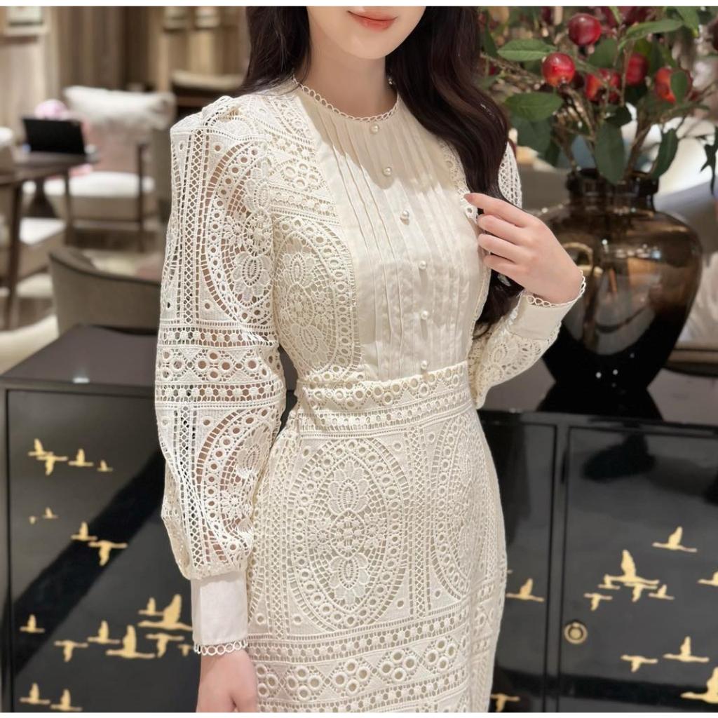 Đầm Thiết Kế Jenna Dress Chất Liệu Vải Ren Cao Cấp - Váy Ren Kem Thiết Kế Thanh Lịch Trẻ Trung