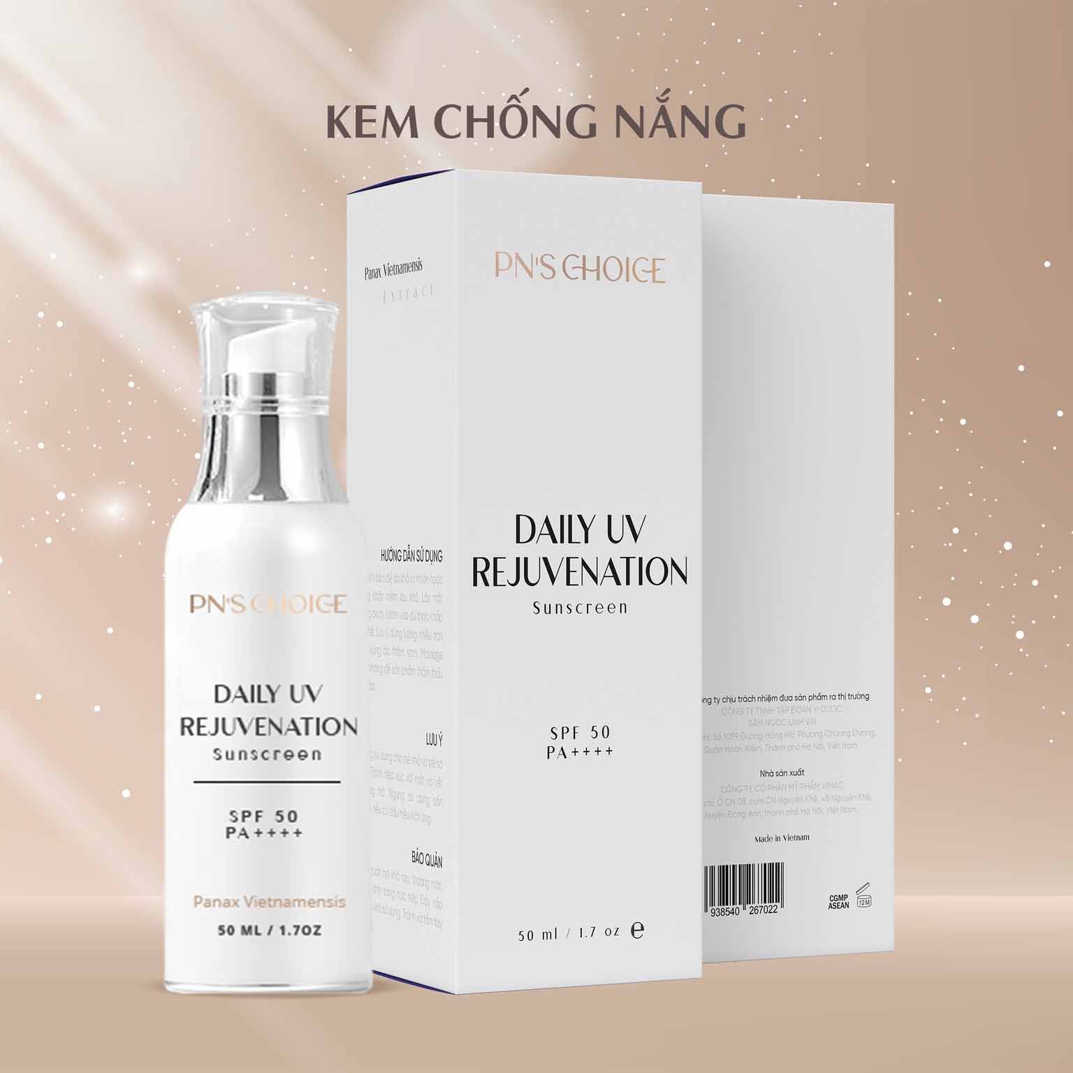 Kem chống nắng Daily UV Rejuvenation Sunscreen 50ml