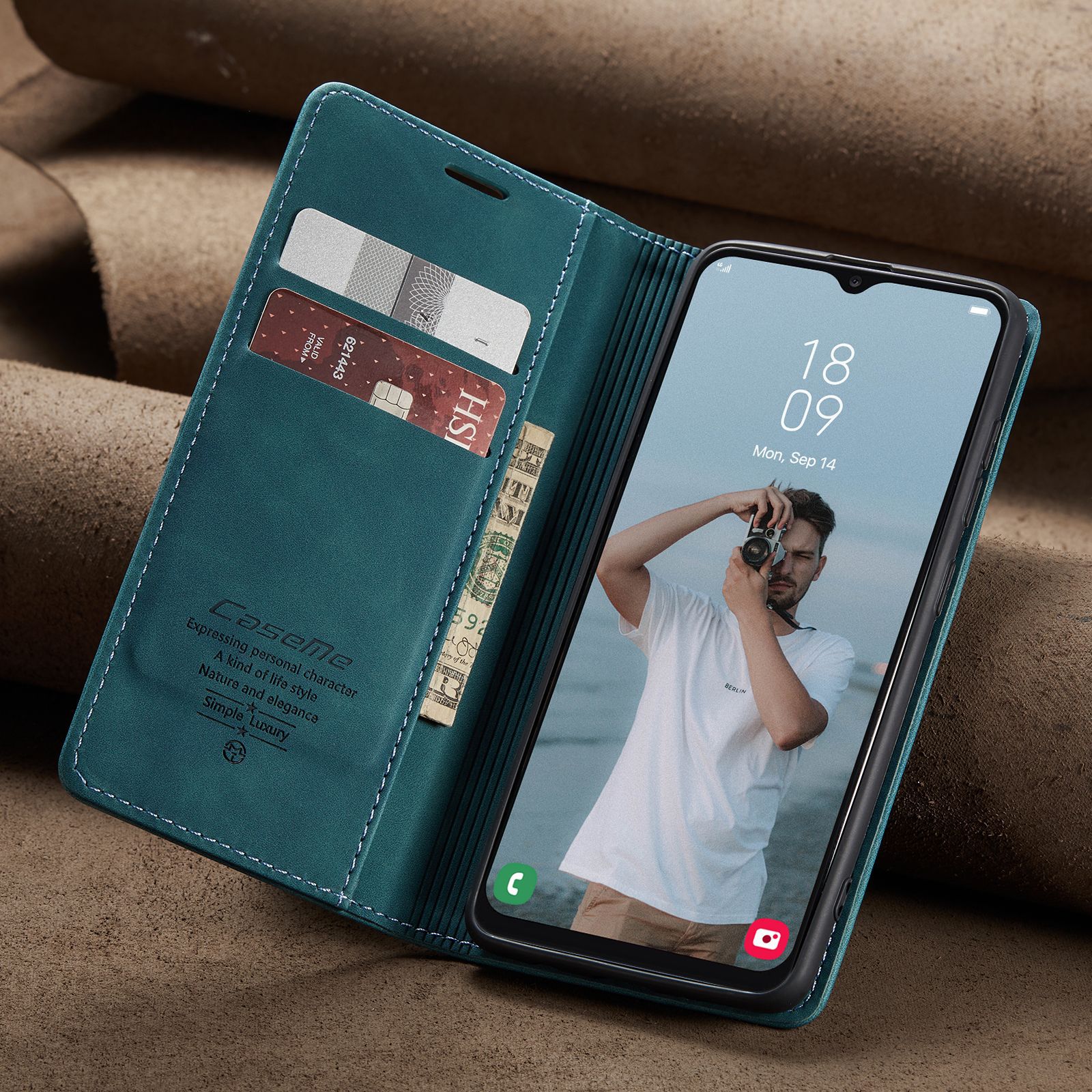 Bao da Caseme cao cấp dành cho Samsung Galaxy A13 - Hàng Nhập Khẩu