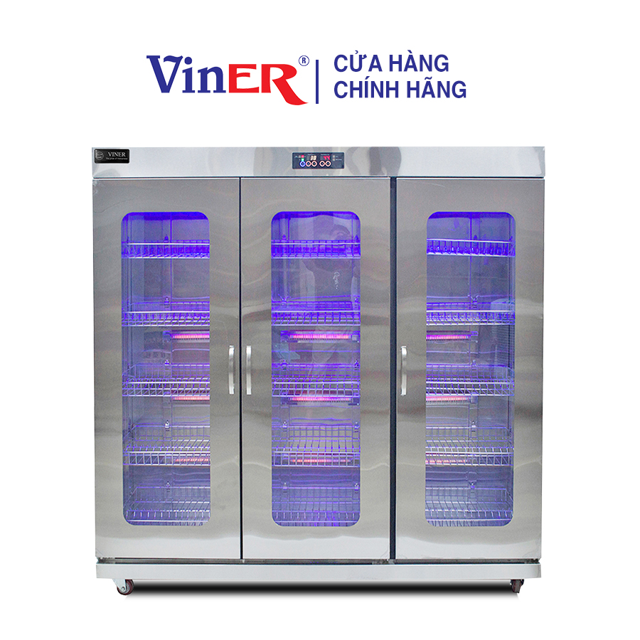 [HÀNG CHÍNH HÃNG] Tủ sấy bát 3 cánh kính 2 lớp Quạt gió