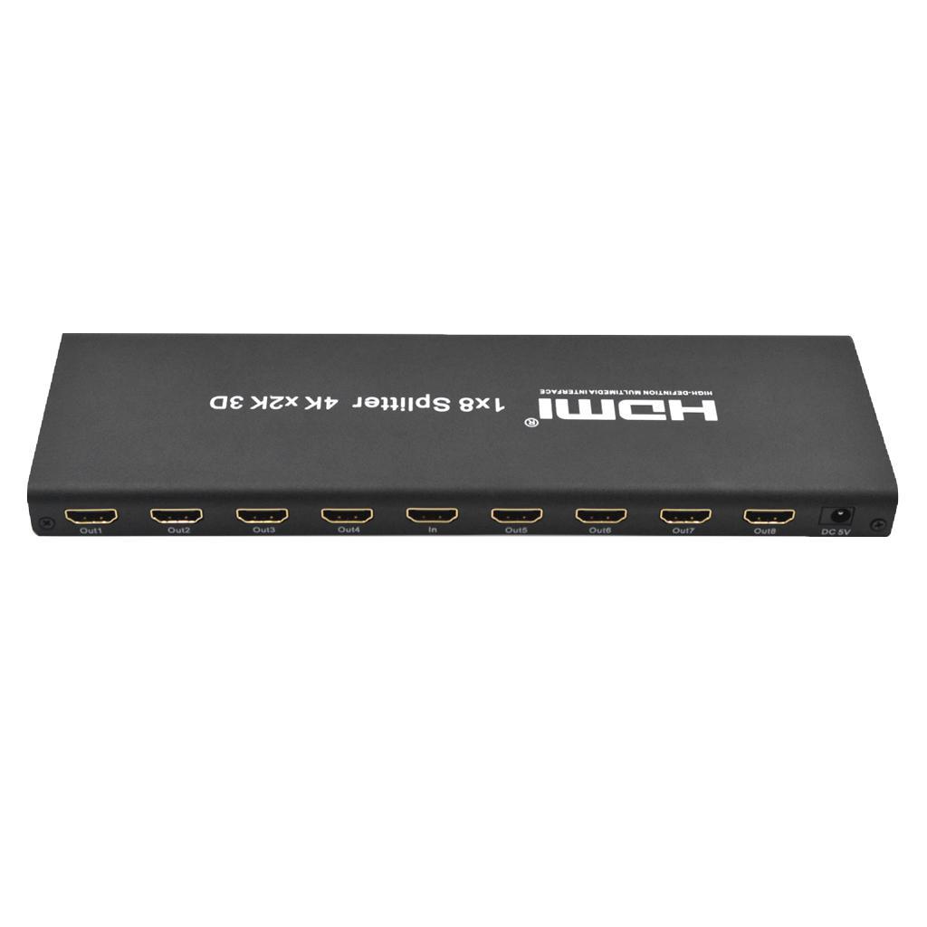 1Piece US Plug HDMI 1 In 8 Out 4K 2k 3D Splitter Switch Switcher Distributor