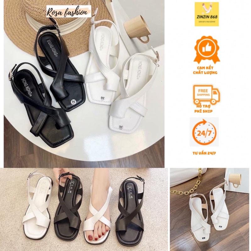 Sandal xỏ ngón da mềm êm chân