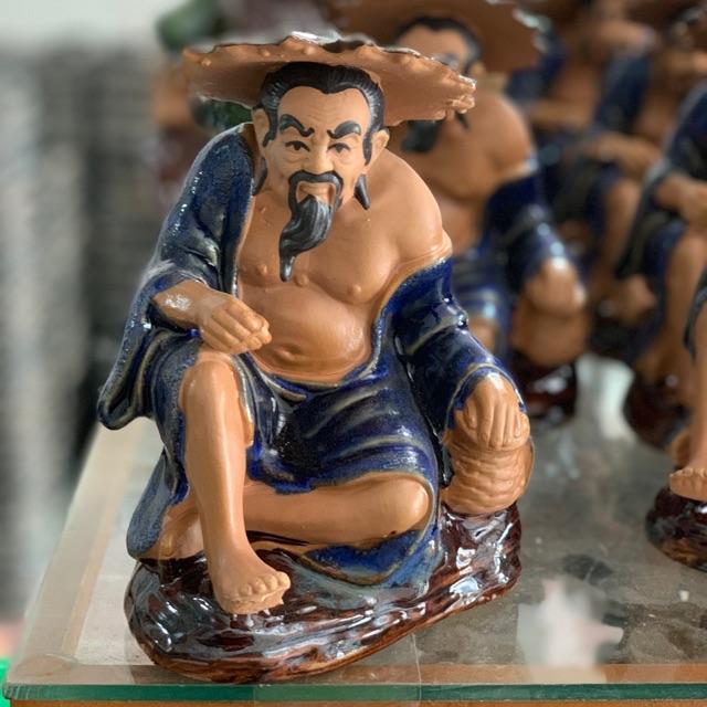 Tượng ông vọng câu cá gốm sứ Bát Tràng