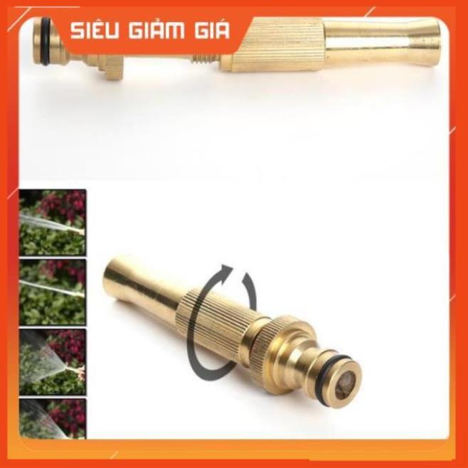 Bộ dây vòi xịt nước rửa xe, tưới cây . tăng áp 3 lần, loại 15m 206587 đầu đồng,cút đồng+ tặng đai