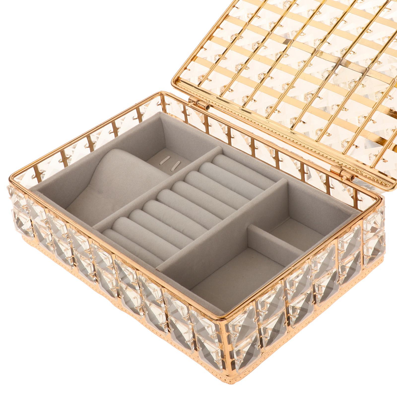 Small Jewelry Box for Women Travel Jewelry Organizer for Necklace Earring Rings Jewelry Holder Case Bangle Trinkets Organizer