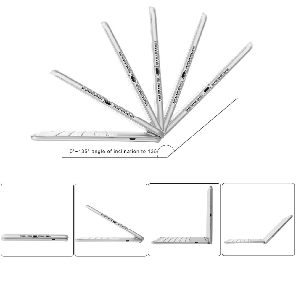 Bàn phím Bluetooth F8S cho iPad Mini 123 - 7 màu đèn cho bàn phím