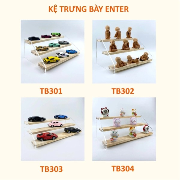Kệ trưng bày Enter TB304 3 tầng 405x185x158mm