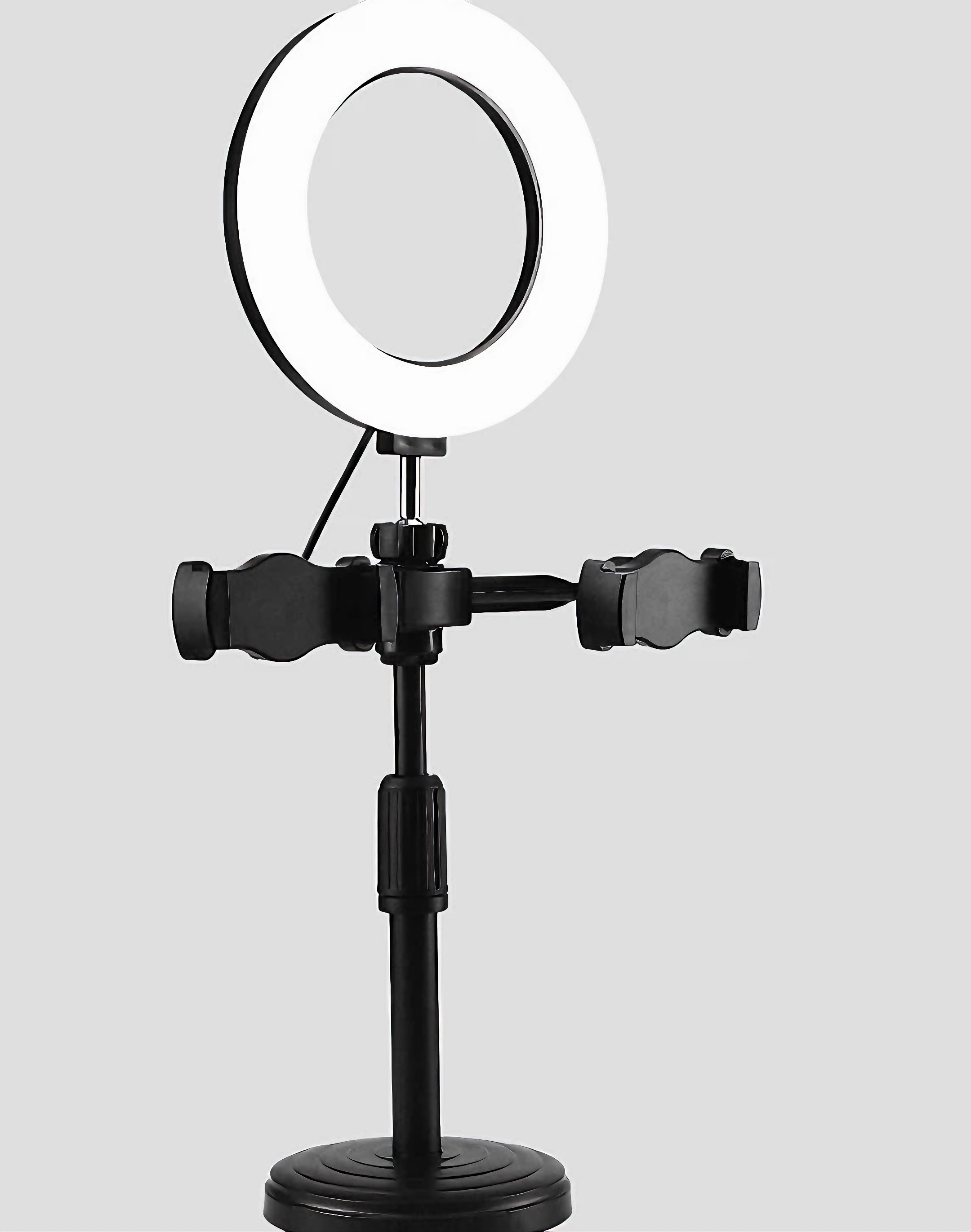 Giá đở đèn livestream, đèn tiktok KG96, đèn led trợ sáng để bàn 2 kẹp điện thoại 16cm - Hàng chính hãng