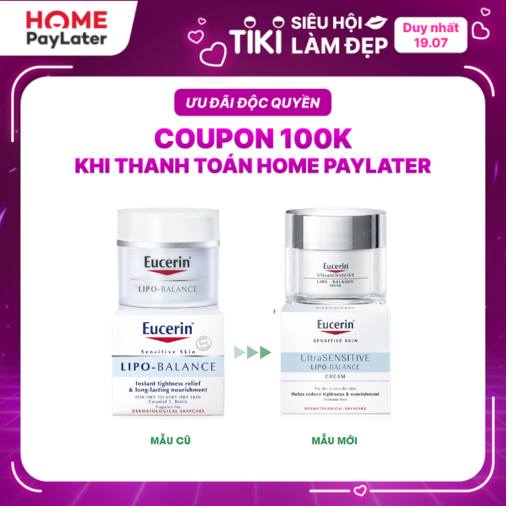 Kem Dưỡng Ẩm Cho Da Khô Và Nhạy Cảm Eucerin Lipo Balance