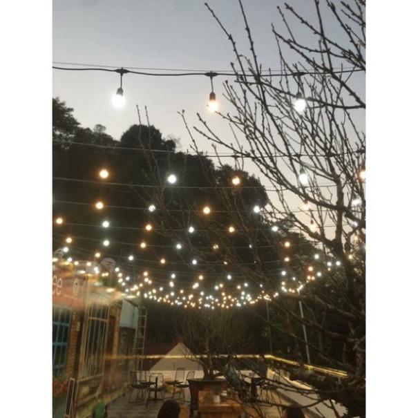 Bộ dây đui ngoài thiên nhiên tự nhiên có sẵn bóng chống nước, đèn trang trí sảnh, quán bar, cafe DT HQ