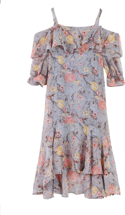 Đầm hoa bệt vai bánh bèo Haint Boutique da102