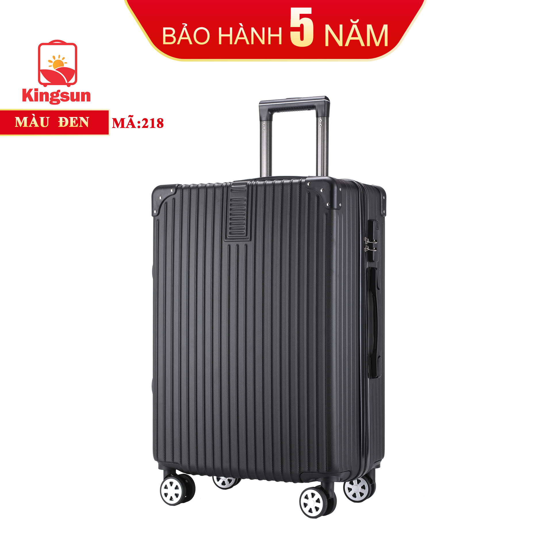 Vali du lịch Vali kéo cao cấp chính hãng Size 24inch  KS-218 - Đen