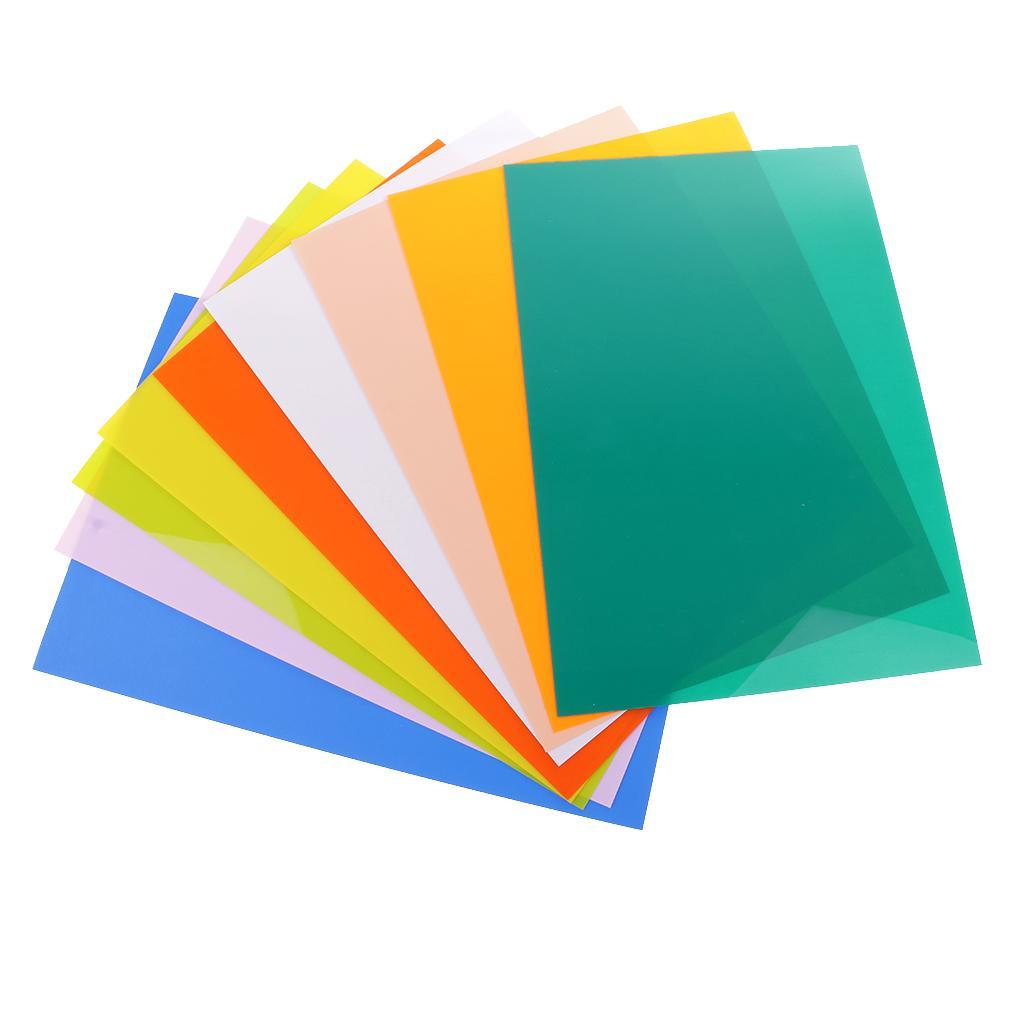 10 Pieces Colorful Heat Shrinkable Paper Shrink Film Paper Sheets for DIY Hanging Charms Jewelry