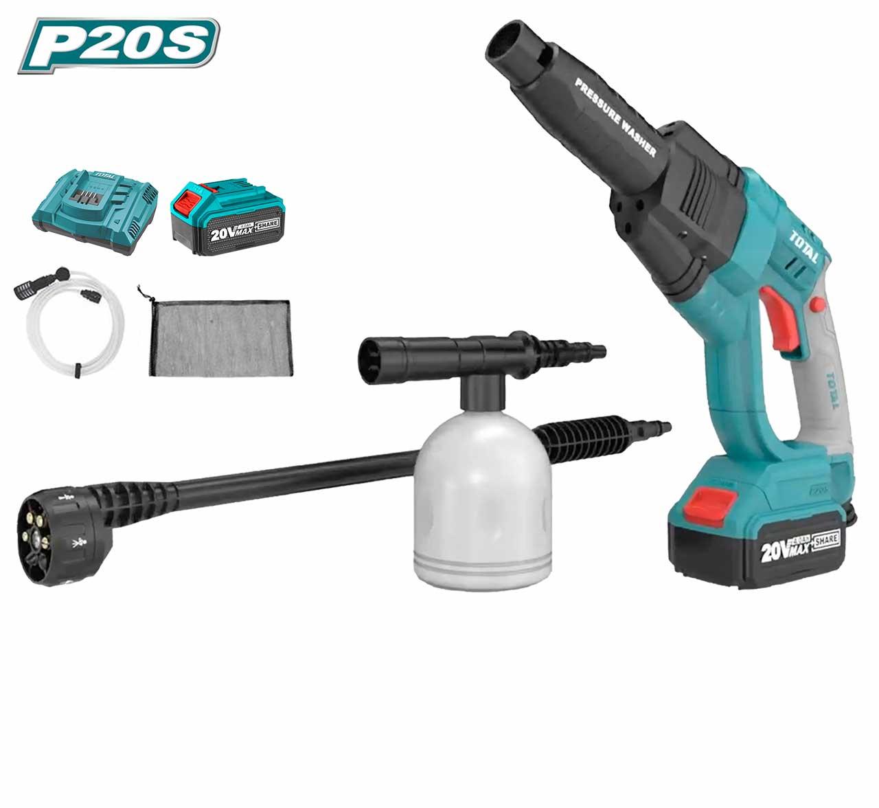 MÁY XỊT RỬA ÁP LỰC DÙNG PIN 20V/4.0AH TOTAL TPWLI20084 - HÀNG CHÍNH HÃNG