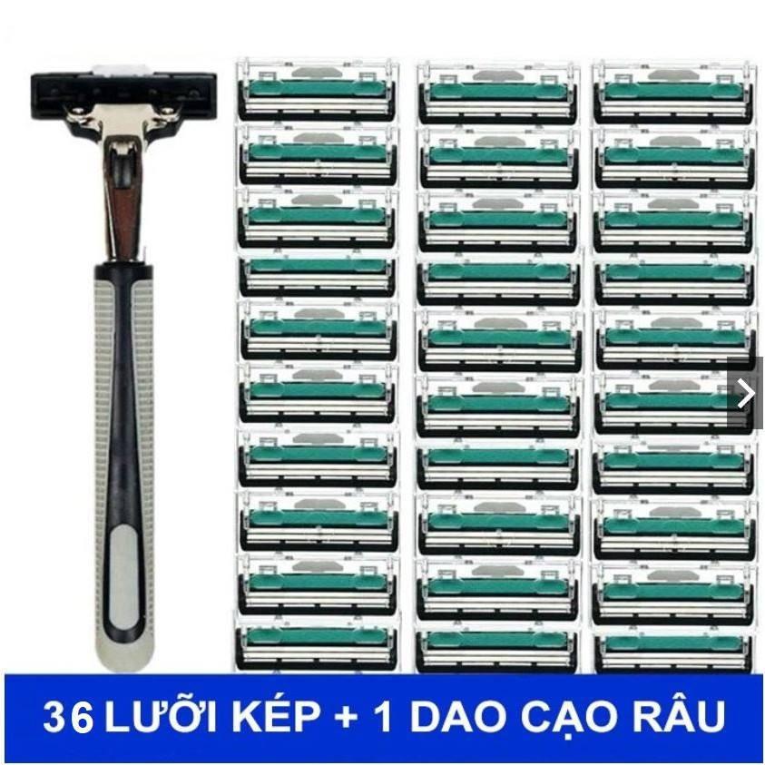 Bộ dao cạo râu kèm 36 lưỡi kép thay thế